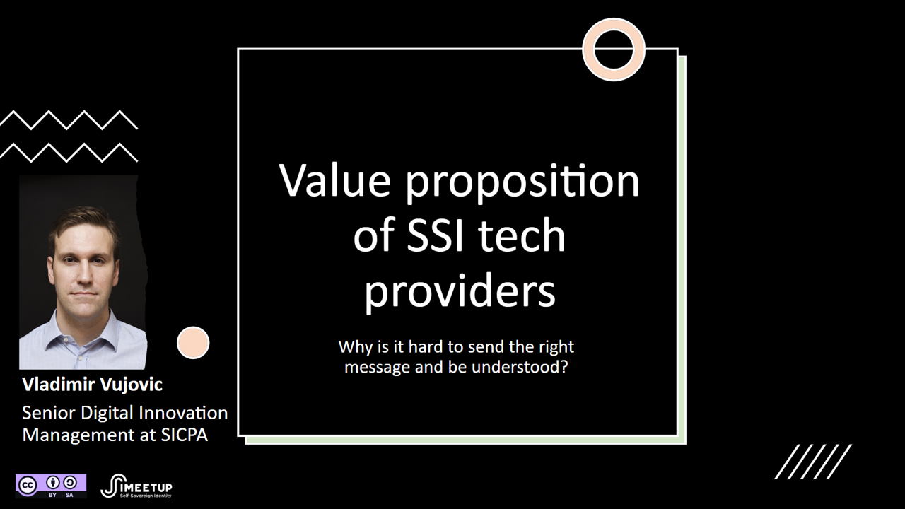 Value proposition SSI tech providers